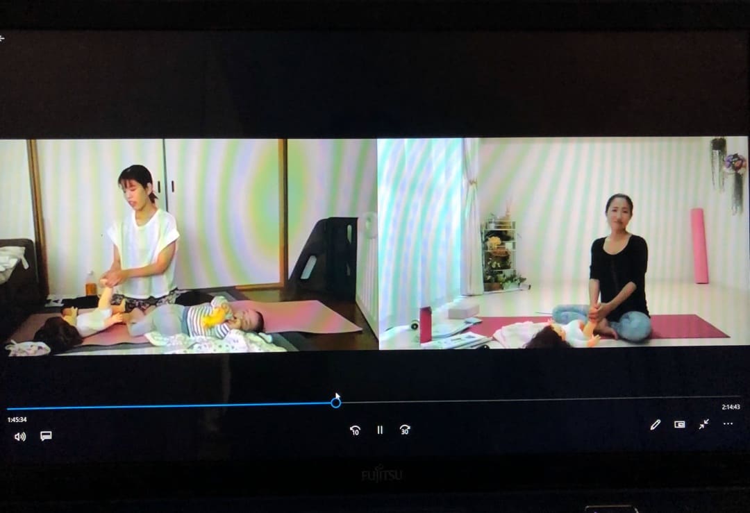 オンラインでベビママヨガレッスン